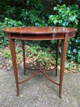 Load image into Gallery viewer, Edwardian Inlaid Mahogany Oval Occasional Table
