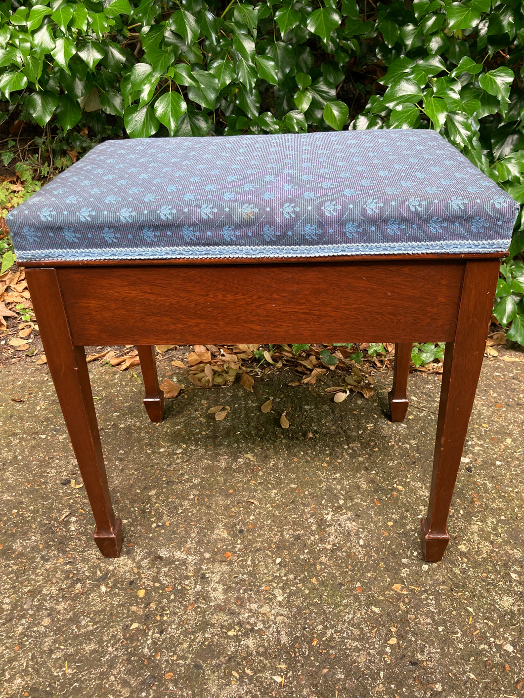 Vintage Mahogany Piano Stool With Storage