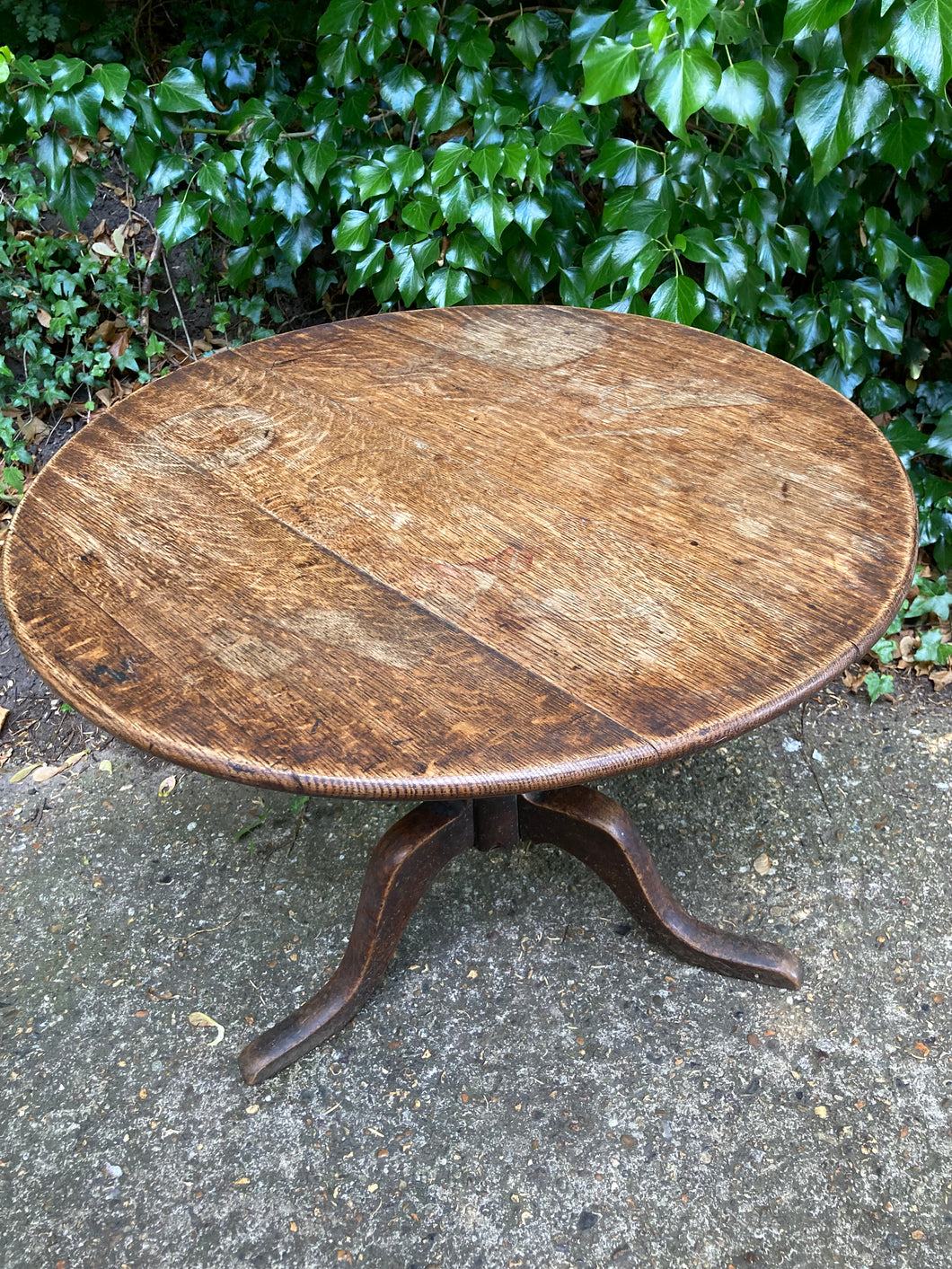 Antique Tilt Top Oak Table