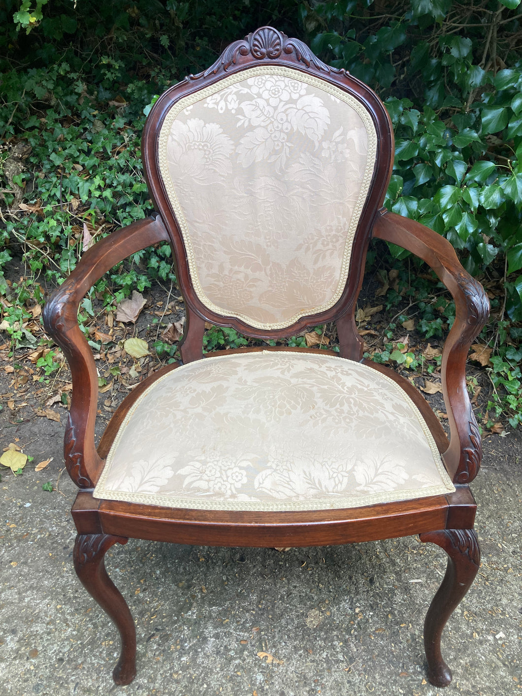 Vintage Mahogany French Style Armchair