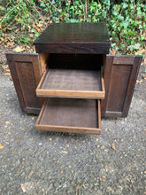 Load image into Gallery viewer, Antique Small Collectors Cabinet With Two Pull Out Trays
