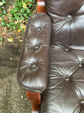 Load image into Gallery viewer, Danish Leather Swivel Armchair
