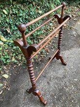 Load image into Gallery viewer, Victorian Mahogany Barley Twist Towel Rail
