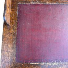 Load image into Gallery viewer, Small 1930&#39;s Leather Topped Kneehole Writing Desk With Inkwells from Selfridge &amp; Co
