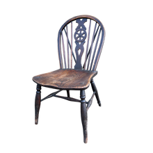 Load image into Gallery viewer, Antique Wheel Back Occasional Kitchen Dining Chair
