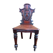 Load image into Gallery viewer, Antique Mahogany 1800s Occasional Hall Chair
