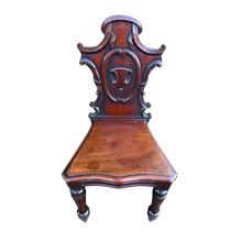 Load image into Gallery viewer, Antique Mahogany 1800s Occasional Hall Chair
