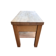 Load image into Gallery viewer, Solid Beech Wood Kitchen Island Table Butchers Block
