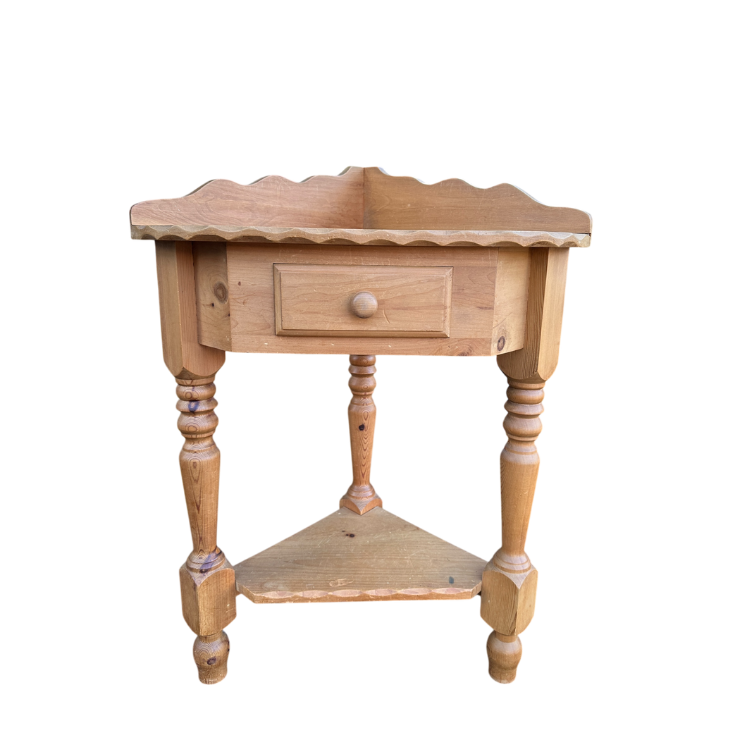 Solid Pine Corner Occasional Table