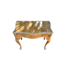 Load image into Gallery viewer, Vintage Quality Reproduction Glass Topped Dressing Table / Writing Desk Hall Console
