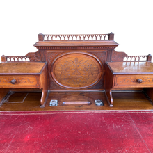 Load image into Gallery viewer, Early 20th Century Edwardian Writing Desk With Leather Top
