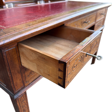 Load image into Gallery viewer, Early 20th Century Edwardian Writing Desk With Leather Top
