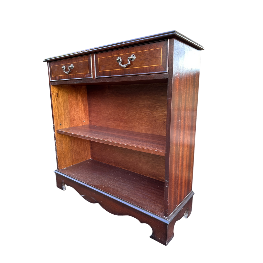 Reproduction Small Narrow Bookcase With Drawers