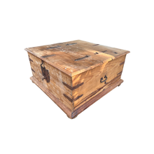 Load image into Gallery viewer, Vintage Mexican Pine Coffee Table Trunk With Twin Lid
